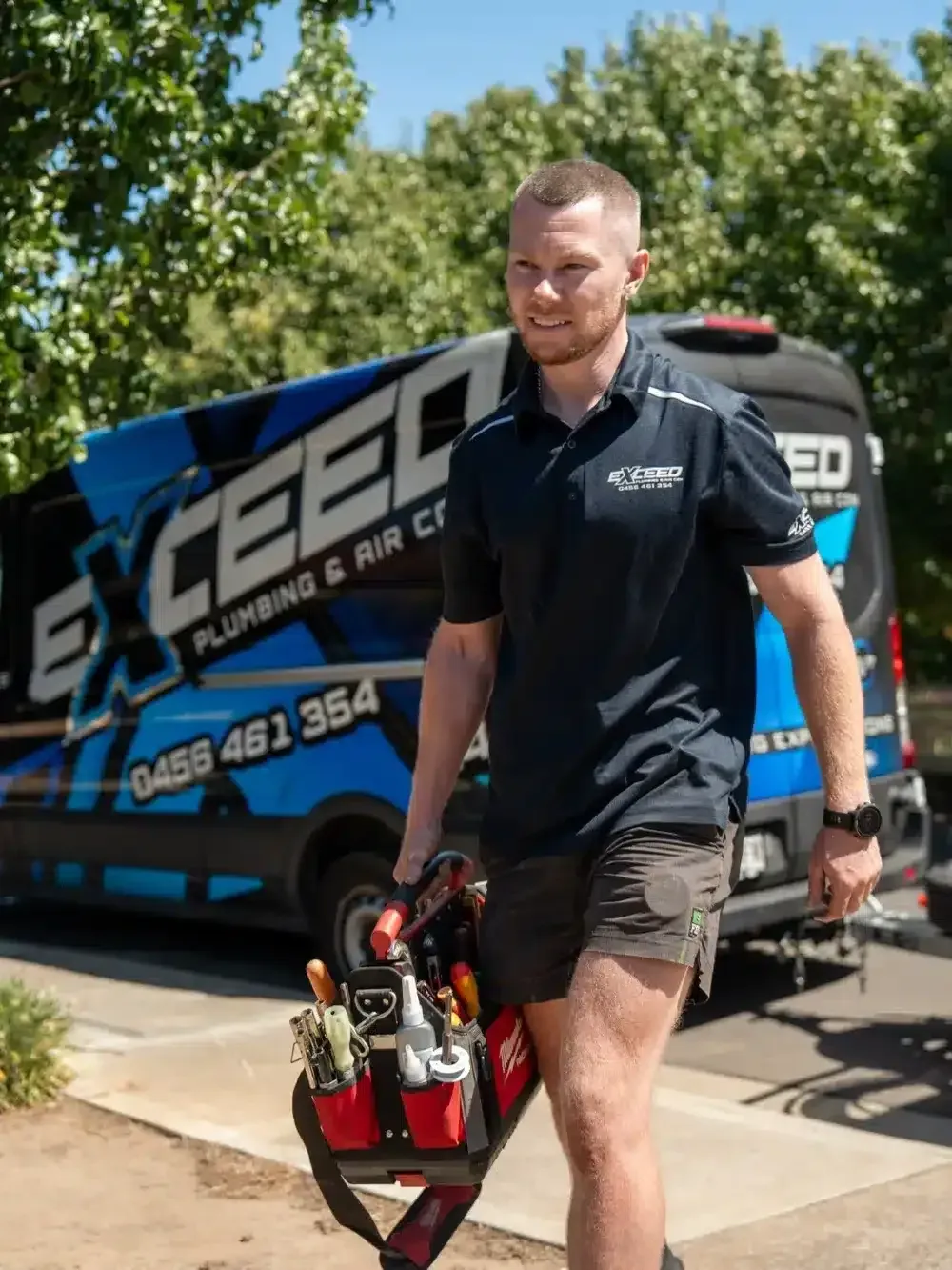 Local plumber arriving at a Salisbury Plain home
